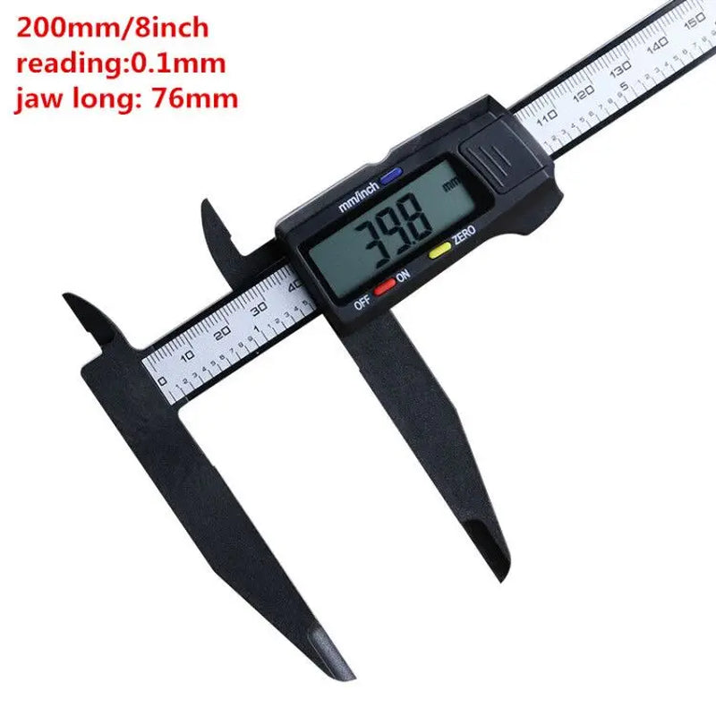 300Mm 200 Electronic Digital Caliper LCD Plastic Vernier Caliper Long Jaw Micrometer Inner Outer Diameter Gauge Measuring Tools