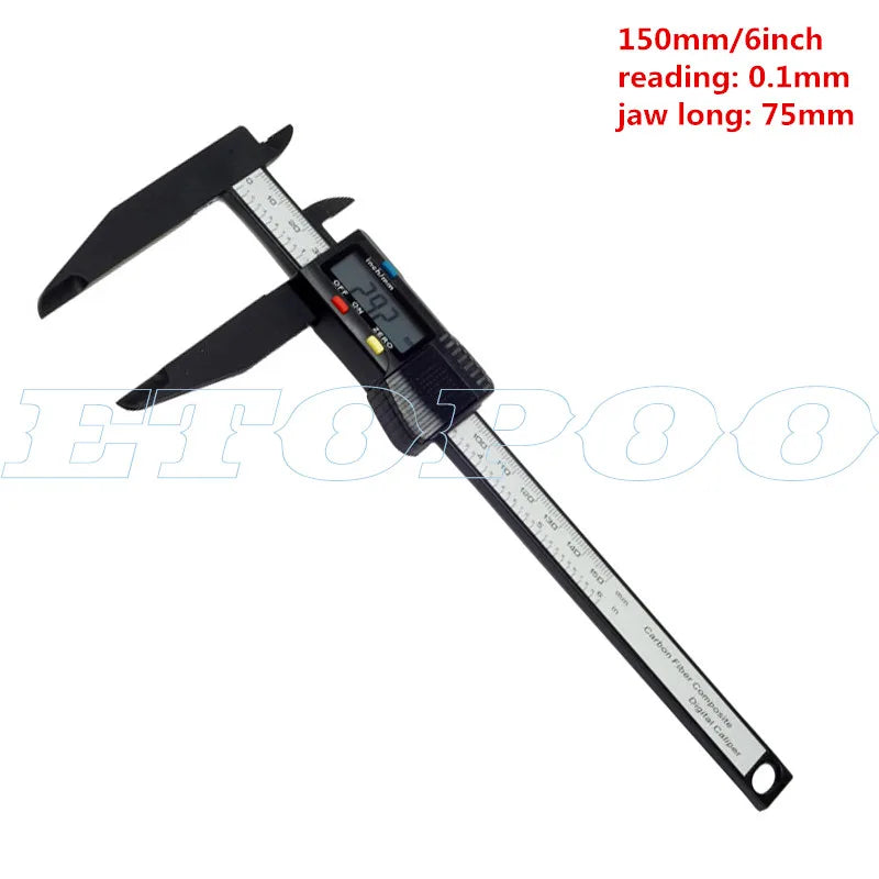 300Mm 200 Electronic Digital Caliper LCD Plastic Vernier Caliper Long Jaw Micrometer Inner Outer Diameter Gauge Measuring Tools
