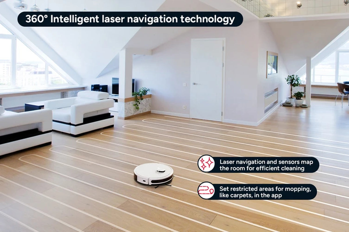 Smarterhome™ LX16 Robot Vacuum Cleaner and Mop with Auto-Empty Dock