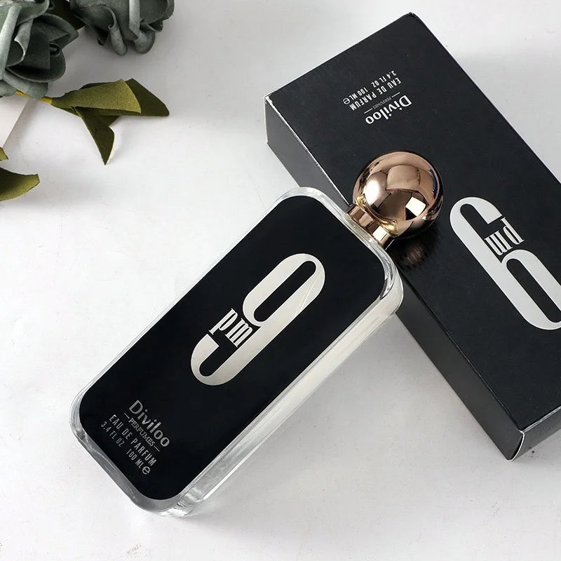 100ML 3.4FL.OZ 9PM Men'S Perfume, Long Lasting Gourmet Oriental Notes Cologne, Eau De Parfum, Feronomas Perfume Hombre