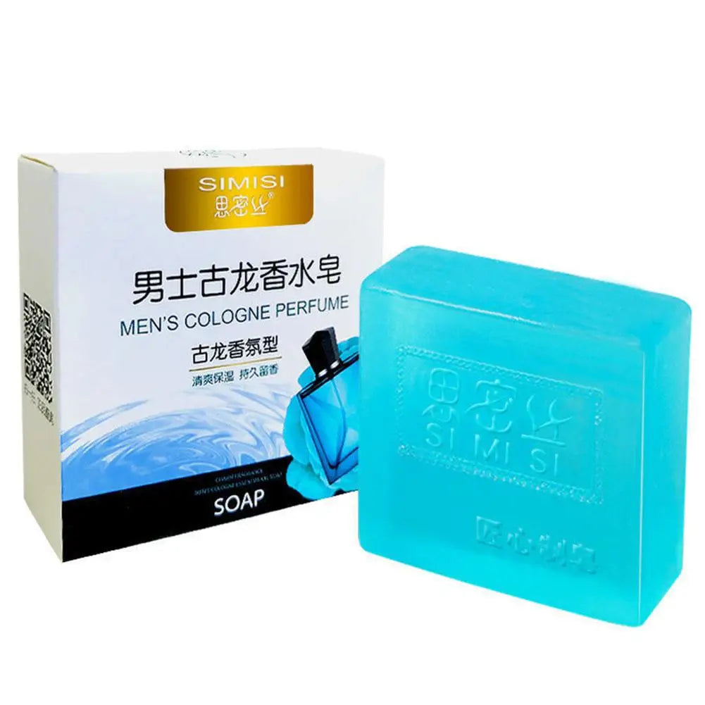 80G Men’S Cologne Perfume Soap Essential Oil Soap Handmade Body Oil Cologne Control Hair Men Skin Clean Soaps Long-Lasting