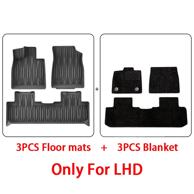 For BYD Seal U / Song plus Sealion 6 2021-2025 2026 TPE Floor Mats and Cargo Liner, All Weather Floor Liners Trunk Mat LHD & RHD