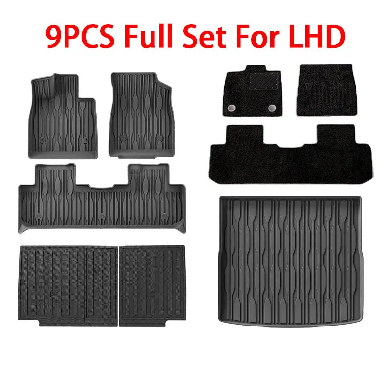 For BYD Seal U / Song plus Sealion 6 2021-2025 2026 TPE Floor Mats and Cargo Liner, All Weather Floor Liners Trunk Mat LHD & RHD