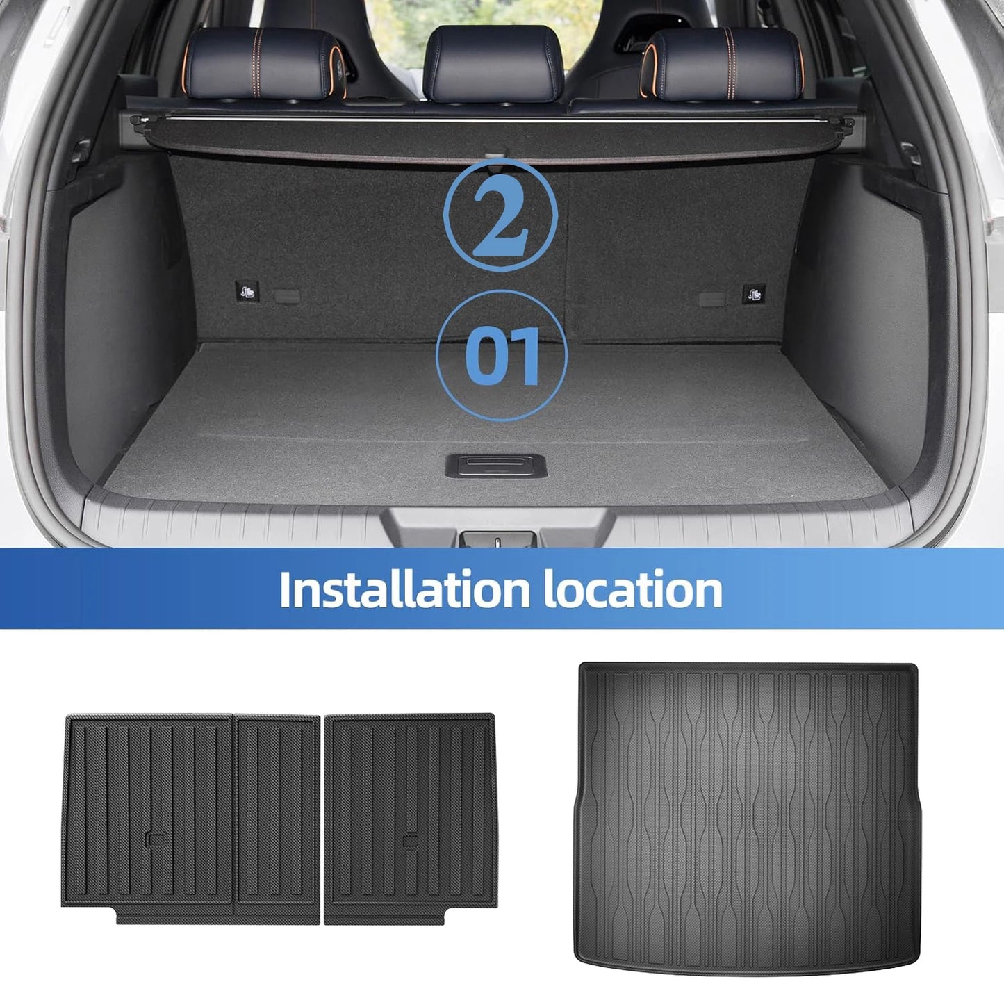 For BYD Seal U / Song plus Sealion 6 2021-2025 2026 TPE Floor Mats and Cargo Liner, All Weather Floor Liners Trunk Mat LHD & RHD