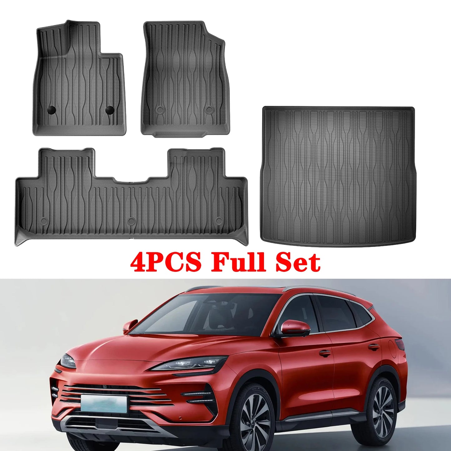 For BYD Seal U / Song plus Sealion 6 2021-2025 2026 TPE Floor Mats and Cargo Liner, All Weather Floor Liners Trunk Mat LHD & RHD