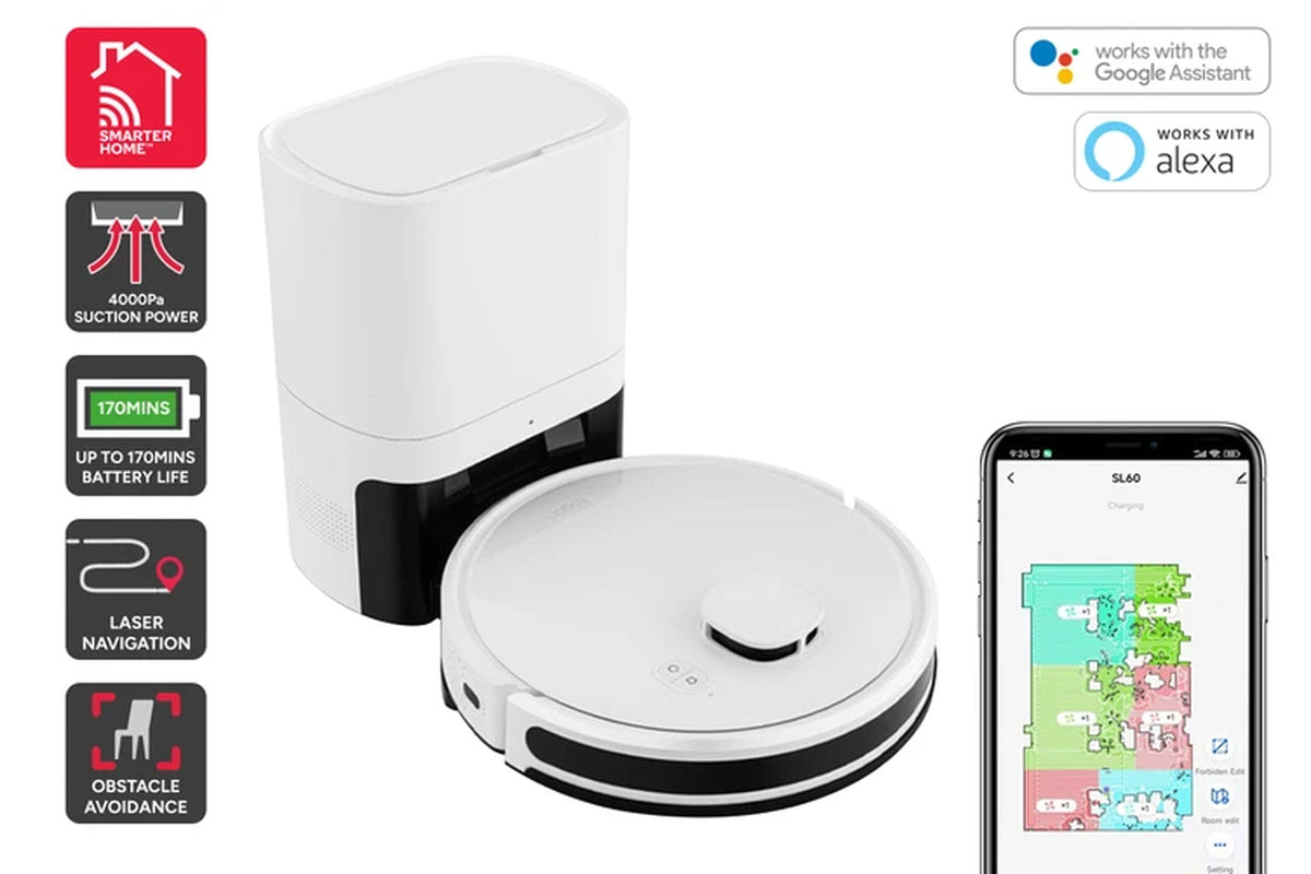 Smarterhome™ LX16 Robot Vacuum Cleaner and Mop with Auto-Empty Dock